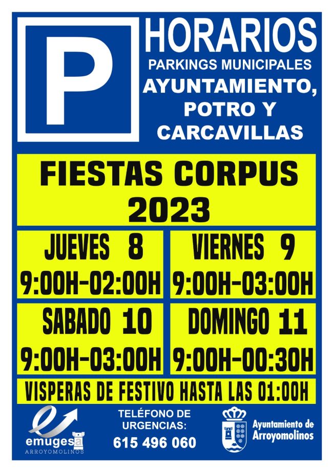 Horarios Parkings_fiestas 23